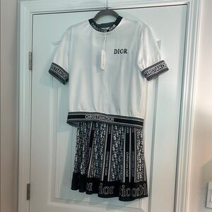 Dior Monochrome Logo Shirt & Skirt